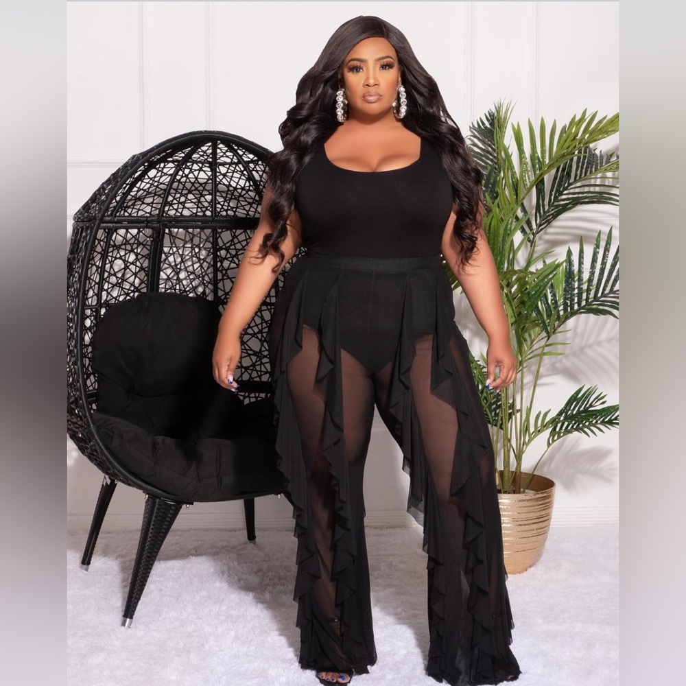 Black Sheer pants